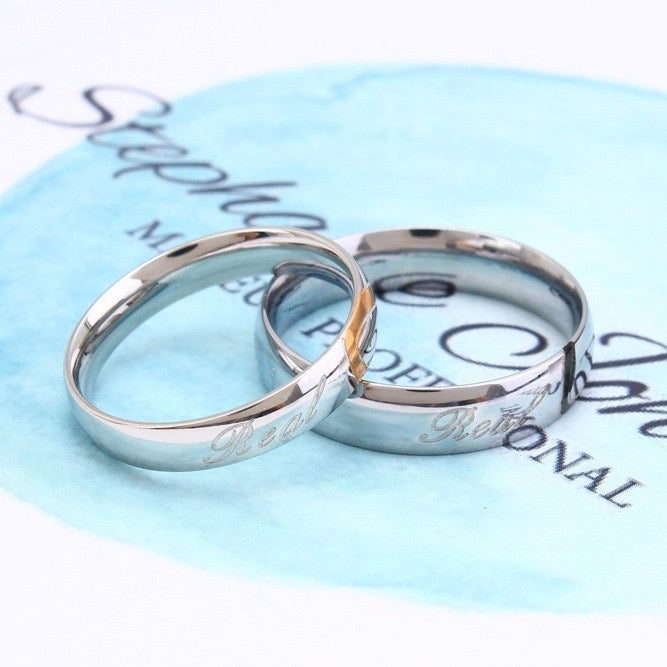 Steel couple Ring