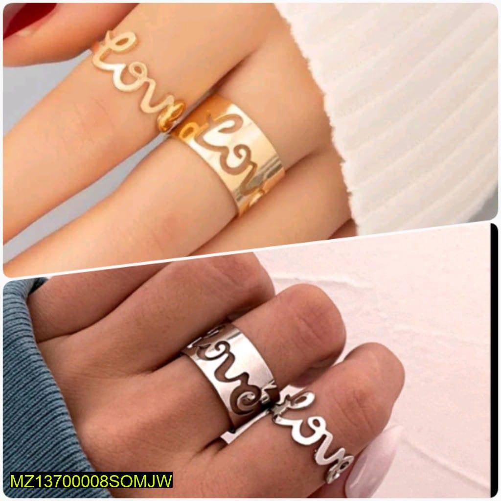2 Pcs Couple Love Ring