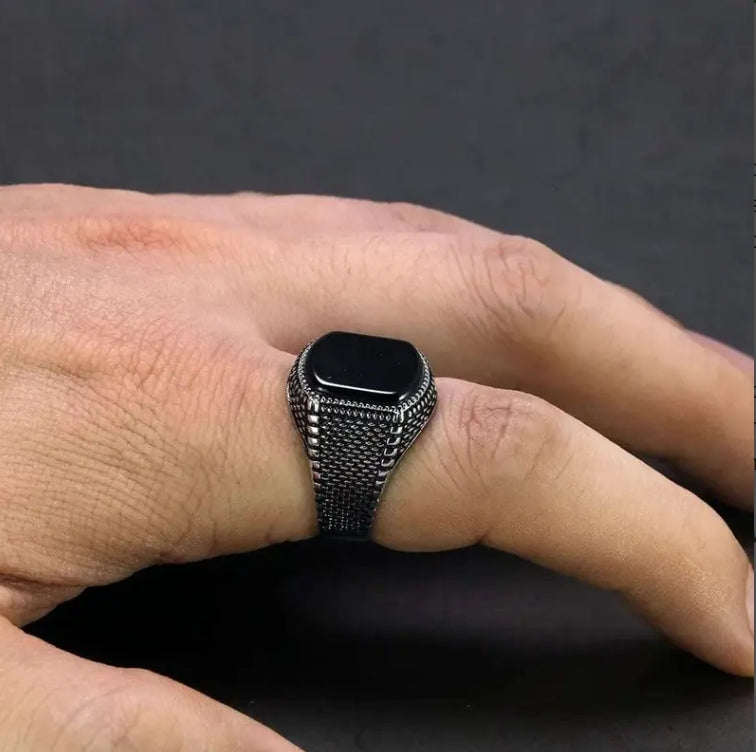 Black italian Male Ring