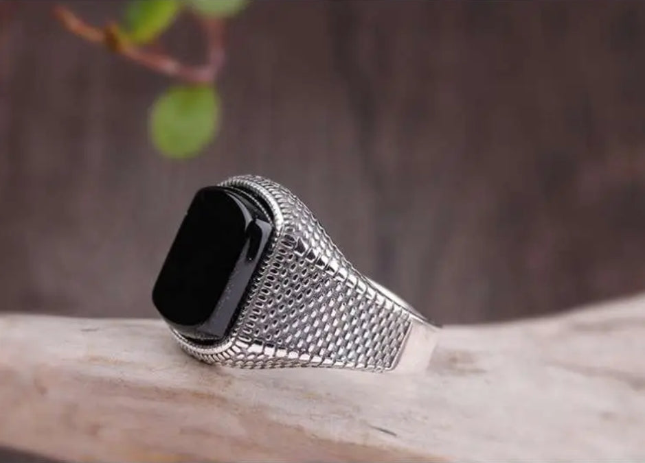 Black italian Male Ring