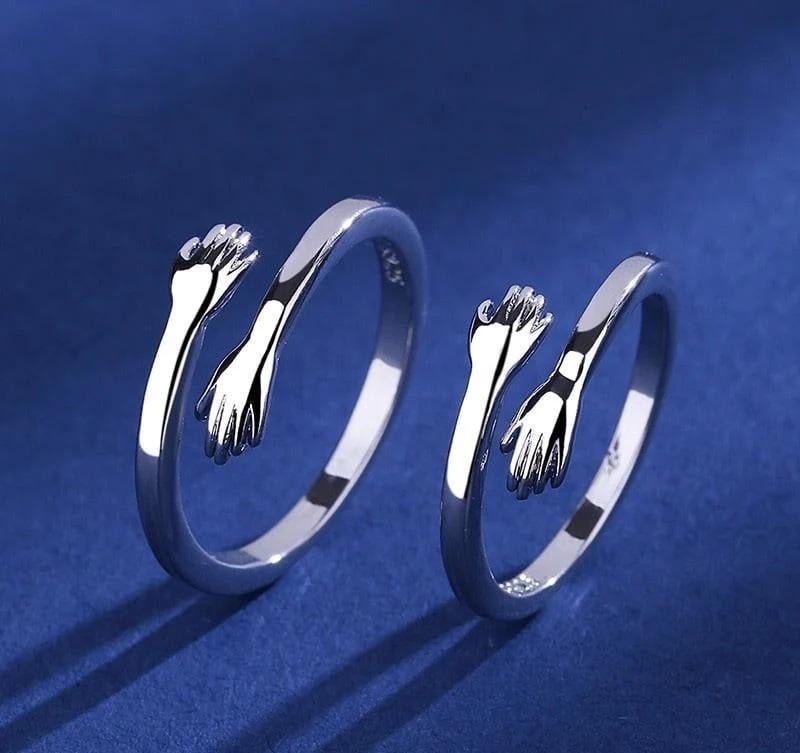 2 Pcs Couple Hug Ring