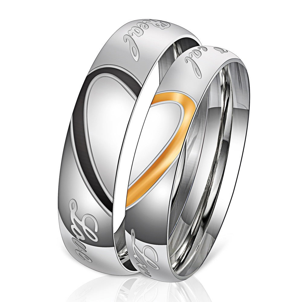 Steel couple Ring